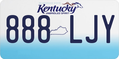 KY license plate 888LJY