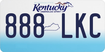 KY license plate 888LKC