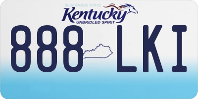 KY license plate 888LKI