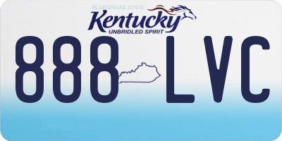 KY license plate 888LVC