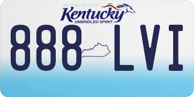 KY license plate 888LVI