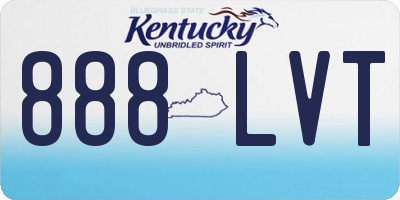 KY license plate 888LVT