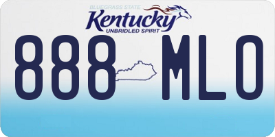 KY license plate 888MLO