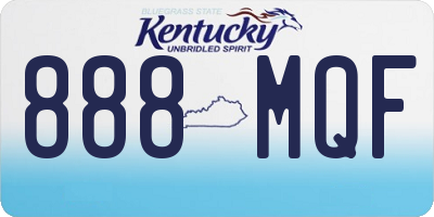 KY license plate 888MQF