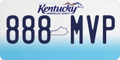 KY license plate 888MVP