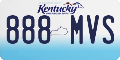 KY license plate 888MVS