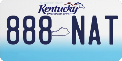 KY license plate 888NAT