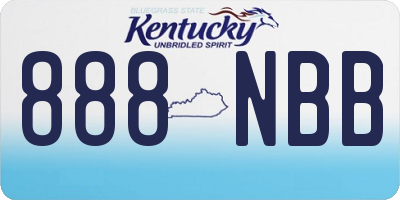 KY license plate 888NBB