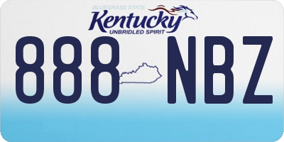 KY license plate 888NBZ