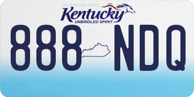 KY license plate 888NDQ