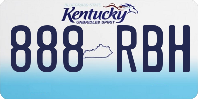 KY license plate 888RBH