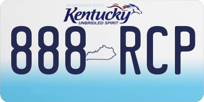 KY license plate 888RCP