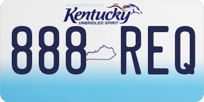 KY license plate 888REQ