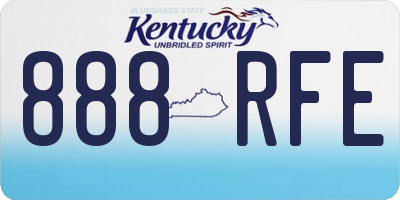 KY license plate 888RFE