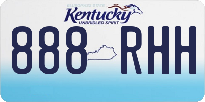 KY license plate 888RHH