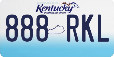 KY license plate 888RKL