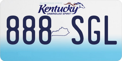 KY license plate 888SGL