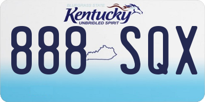 KY license plate 888SQX