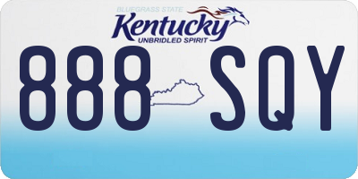 KY license plate 888SQY