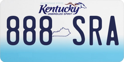 KY license plate 888SRA