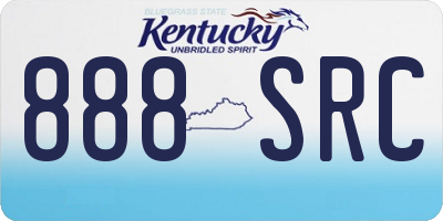 KY license plate 888SRC