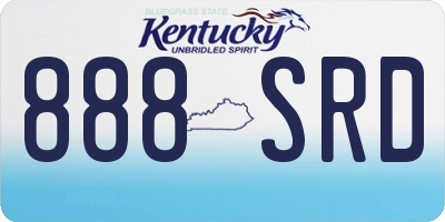 KY license plate 888SRD