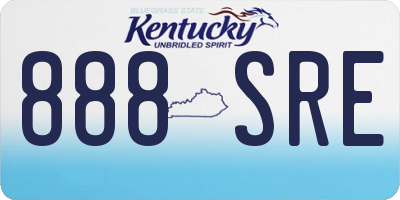 KY license plate 888SRE