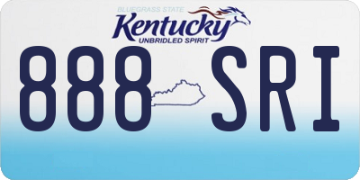KY license plate 888SRI