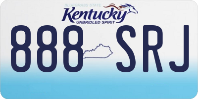 KY license plate 888SRJ