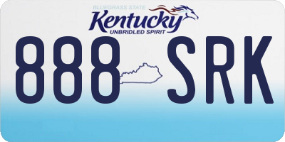 KY license plate 888SRK