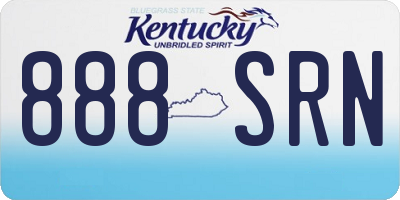 KY license plate 888SRN