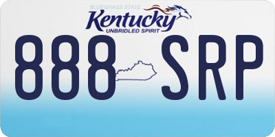 KY license plate 888SRP