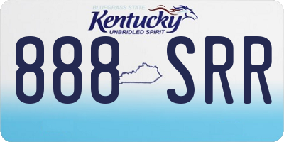 KY license plate 888SRR