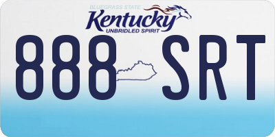 KY license plate 888SRT