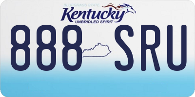 KY license plate 888SRU