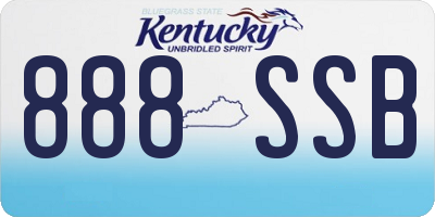 KY license plate 888SSB