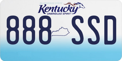 KY license plate 888SSD