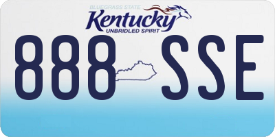 KY license plate 888SSE