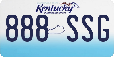KY license plate 888SSG