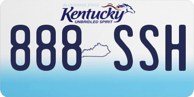 KY license plate 888SSH