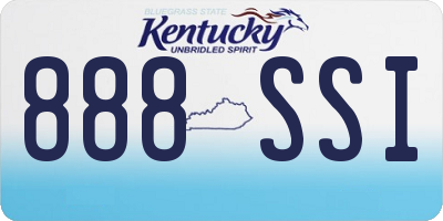 KY license plate 888SSI