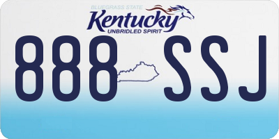 KY license plate 888SSJ