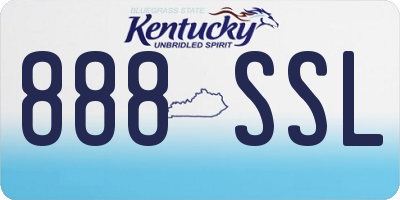 KY license plate 888SSL
