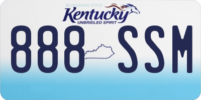 KY license plate 888SSM
