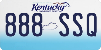 KY license plate 888SSQ