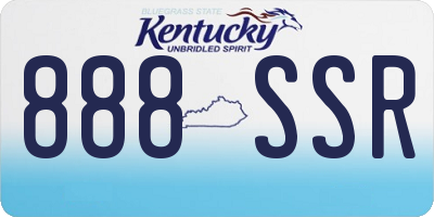 KY license plate 888SSR