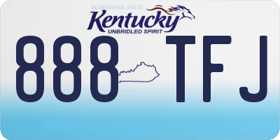 KY license plate 888TFJ