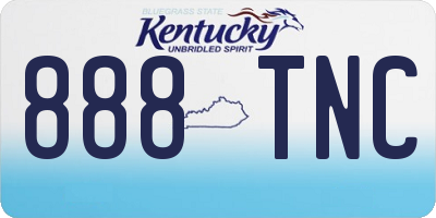 KY license plate 888TNC