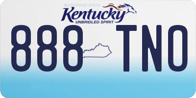 KY license plate 888TNO