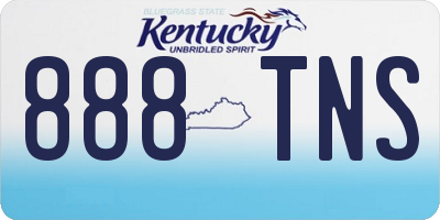 KY license plate 888TNS